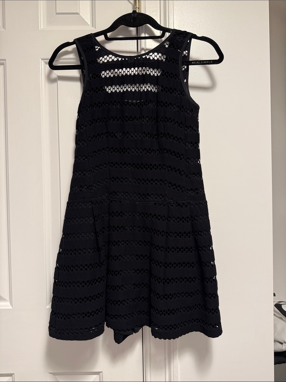 Nanette Lepore x Bergdorf Goodman Black Lace Overlay Romper
